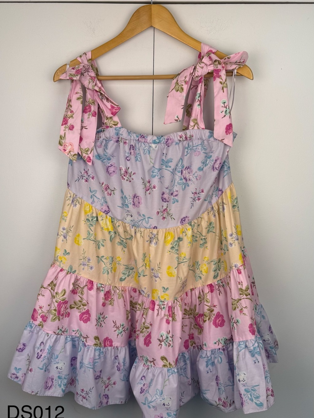 LoveShackFancy x Target Jeanne Tie-Strap Tiered Floral Dress M